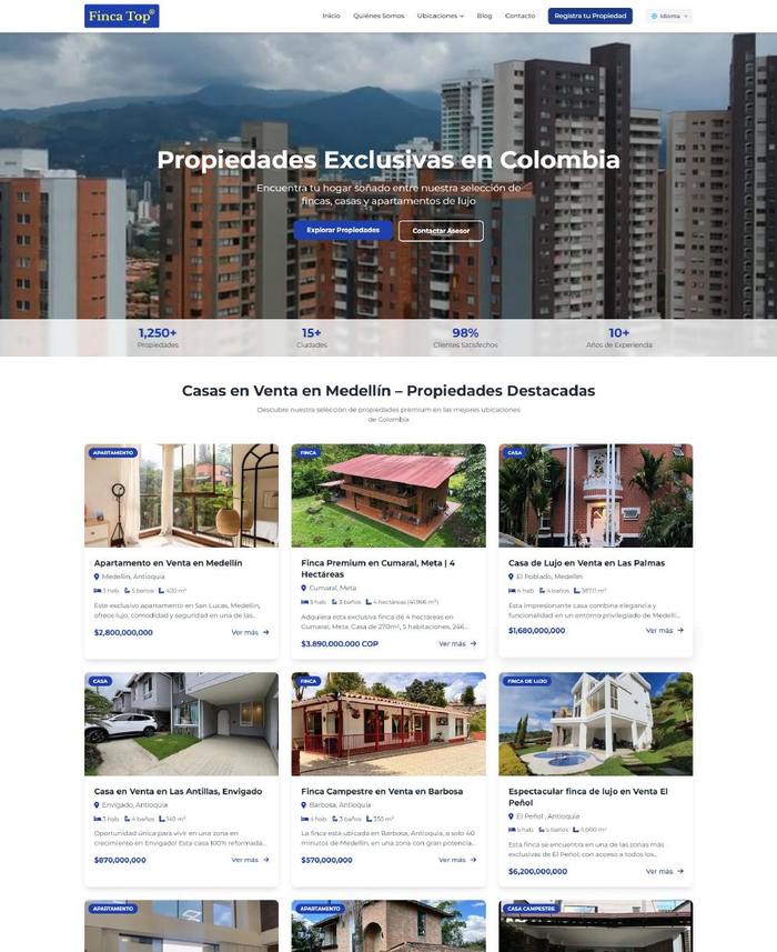 Portal inmobiliario Fincatop