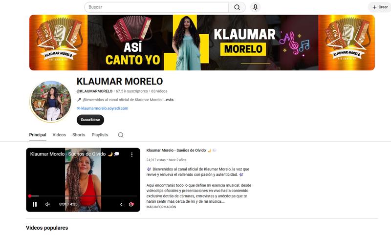 Canal de YouTube de Klaumar Morelo